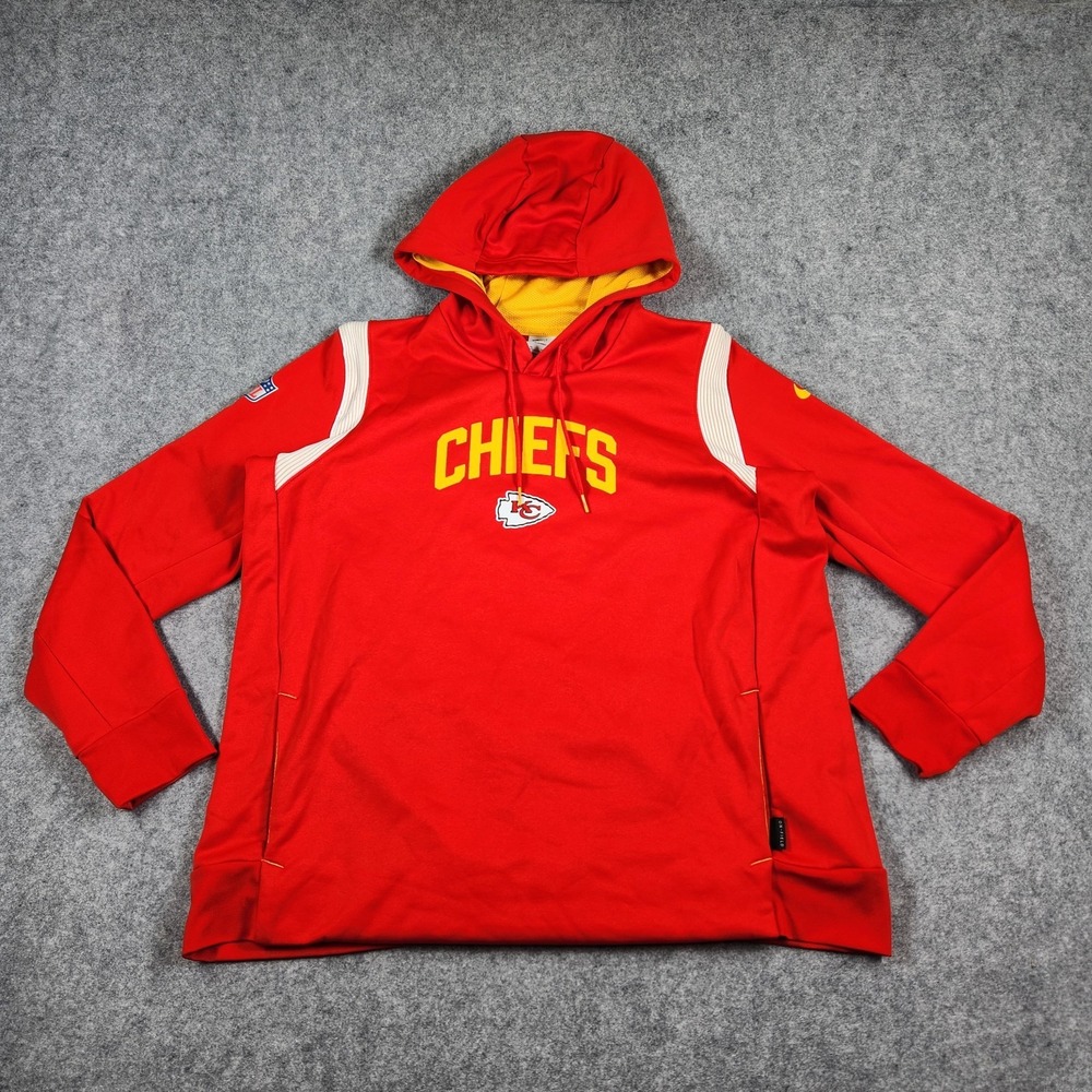Nike Hoodie Mens XL Red NFL Kansas City Chiefs On-Field Long Sleeve Therma-Fit